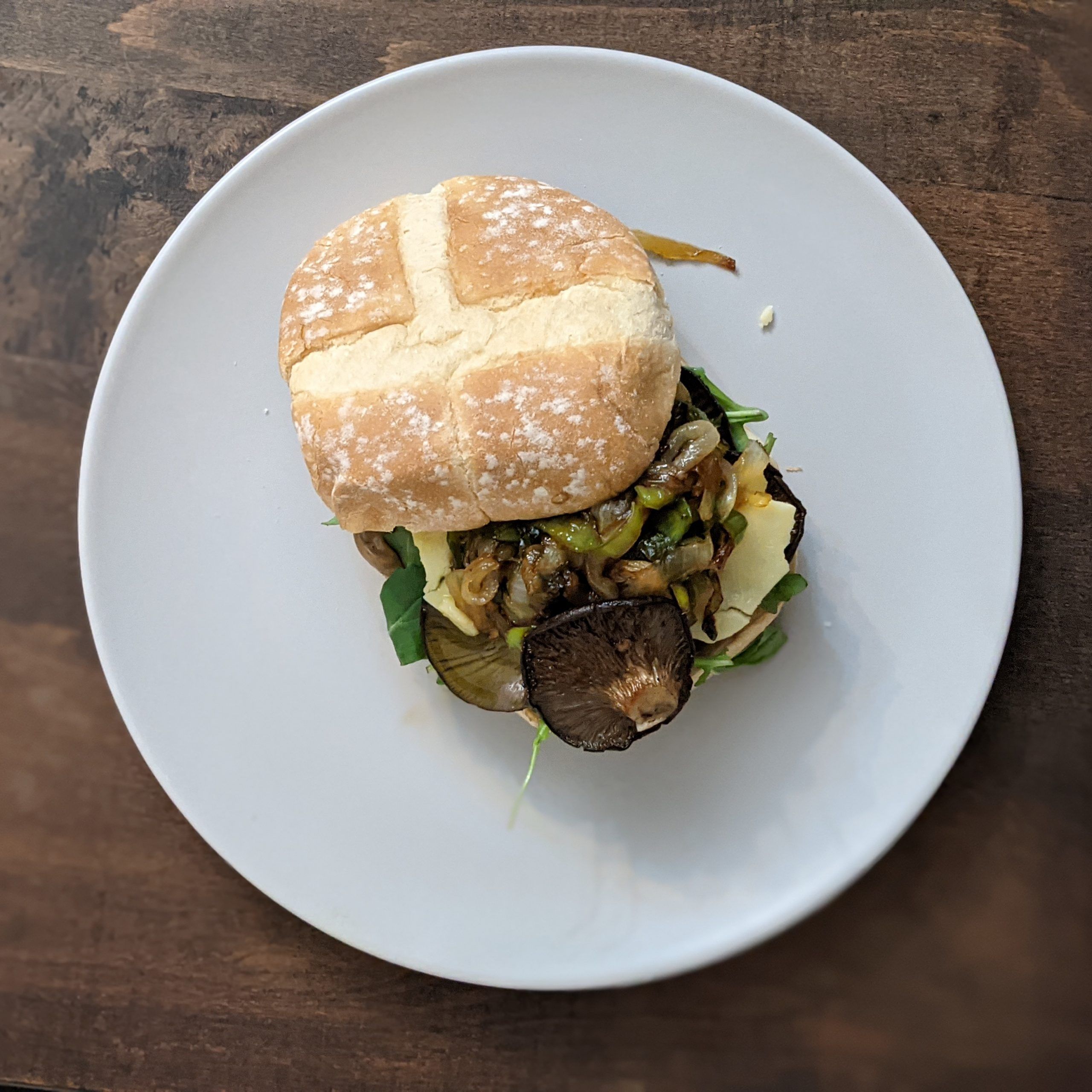 hamburguesa vegetariana de setas